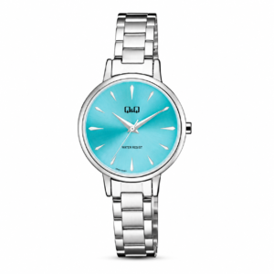 Reloj Q&Q para dama – Q56A-002PY – analógico azul y plateado