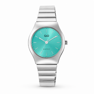 Reloj Q&Q para dama – Q72B-004PY – analógico plateado y azul