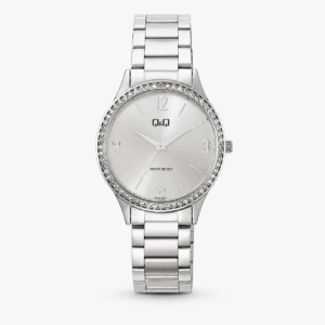 Reloj Q&Q para dama – Q75B-001PY – analógico plateado con blanco