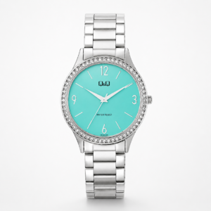 Reloj Q&Q para dama – Q75B-002PY – analógico azul y plateado