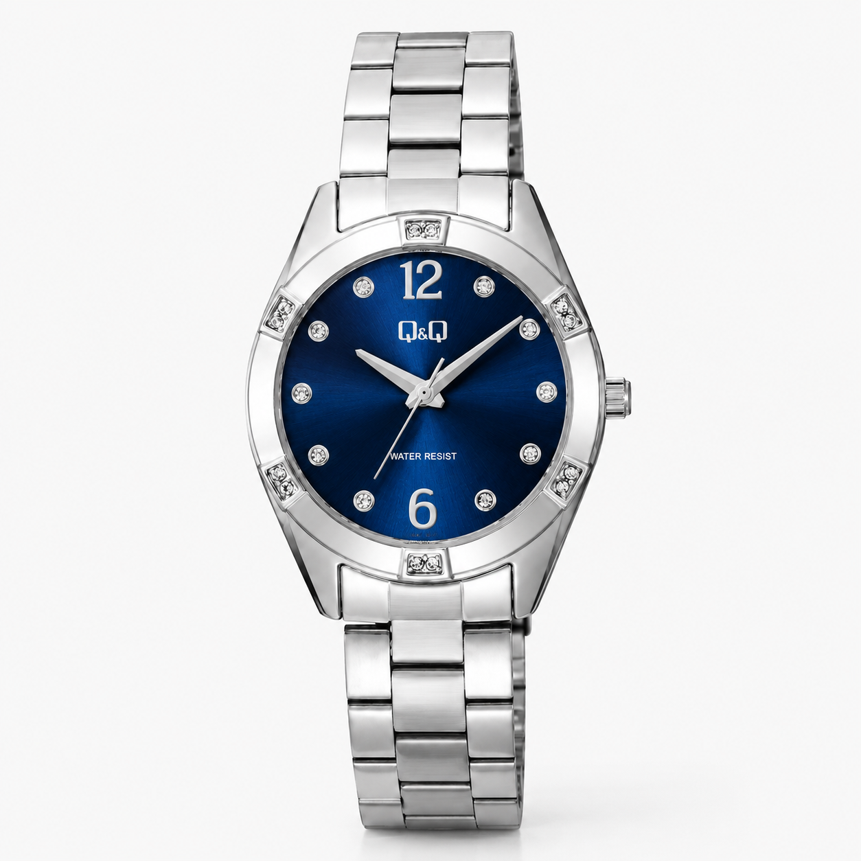 Reloj Q&Q para dama - Q83B-005PY - analógico negro y plateado