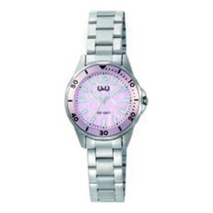 Reloj Q&Q para dama – Q88B-002PY – analógico plateado y azul