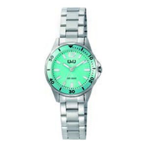 Reloj Q&Q para dama – Q88B-003PY – analógico verde y plateado