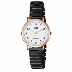 Reloj Q&Q para dama – QA21J404Y – analógico bicolor plateado y rosado dorado