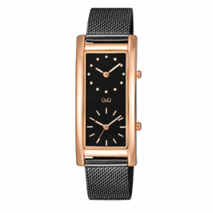 Reloj Q&Q para dama – QB61J402Y – analógico bicolor plateado y rosado dorado
