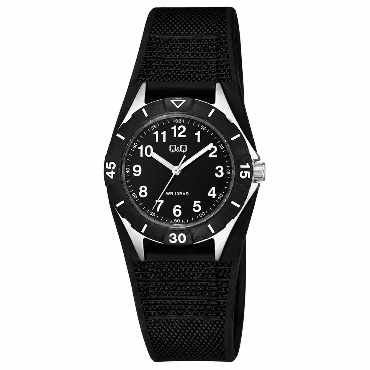 Reloj Q&Q para dama - QZ75J335Y - analógico negro y plateado