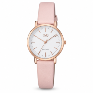 Reloj Q&Q para dama – QZ87J101Y – analógico bicolor plateado y rosado dorado