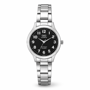 Reloj Q&Q para dama – S279J205Y – analógico negro y plateado