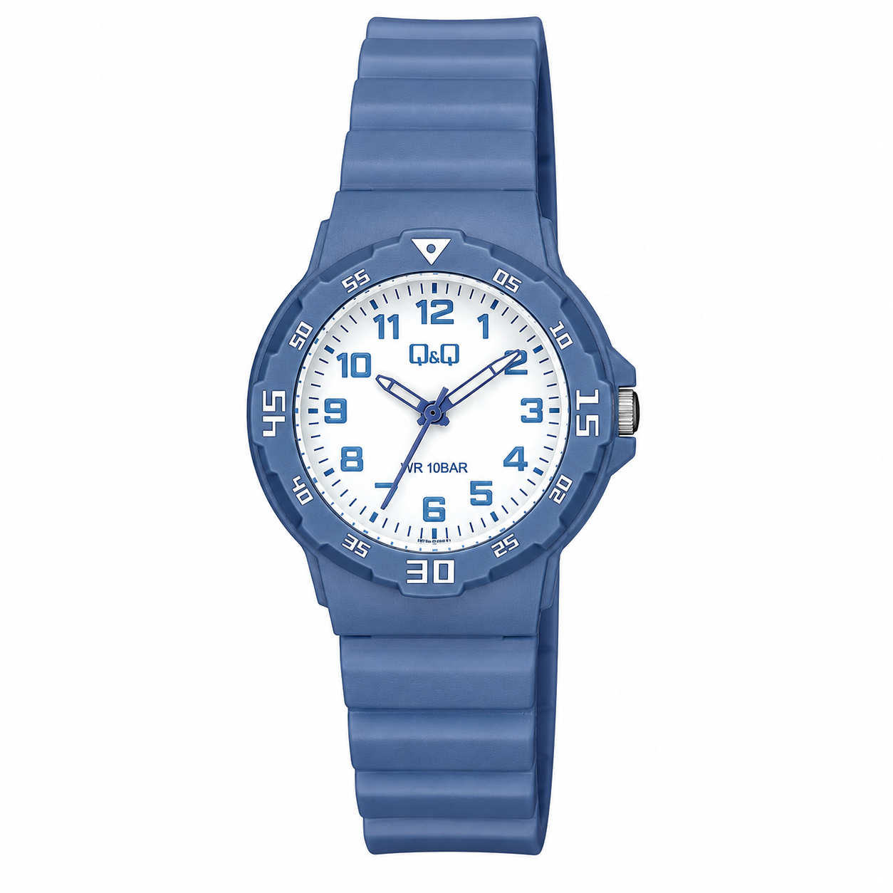 Reloj Q&Q para dama - V07A-008VY - analógico azul con blanco