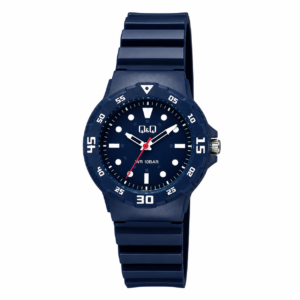Reloj Q&Q para dama – V07A-011VY – analógico azul y negro