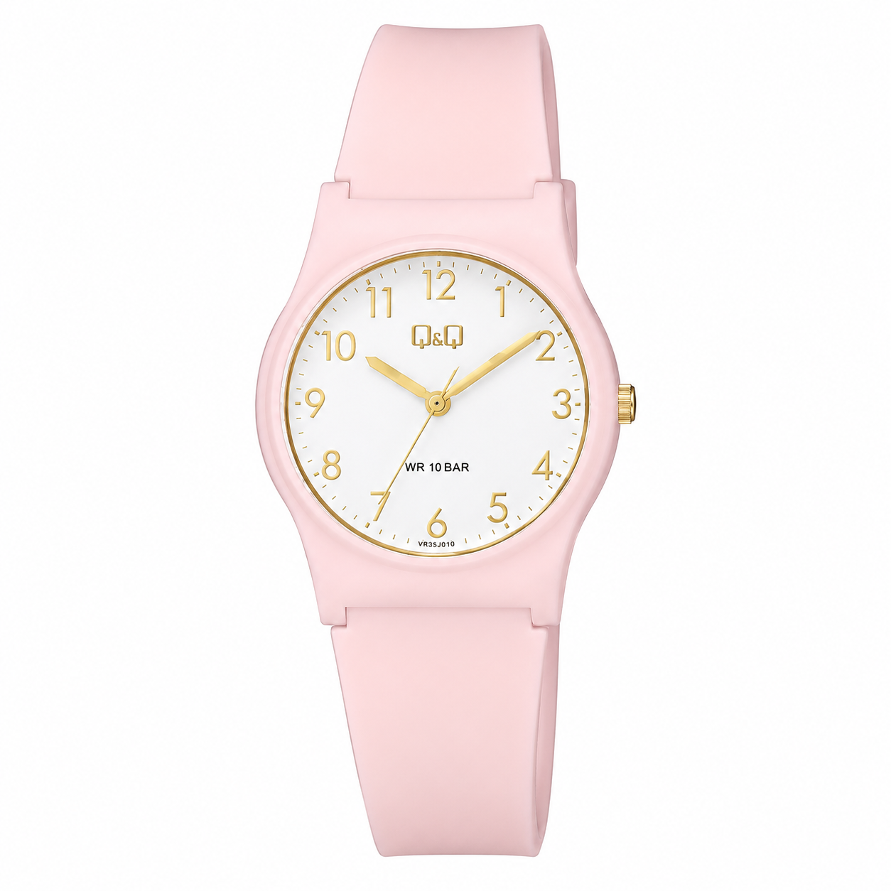 Reloj Q&Q para dama - V27A-004VY - analógico rosado con blanco