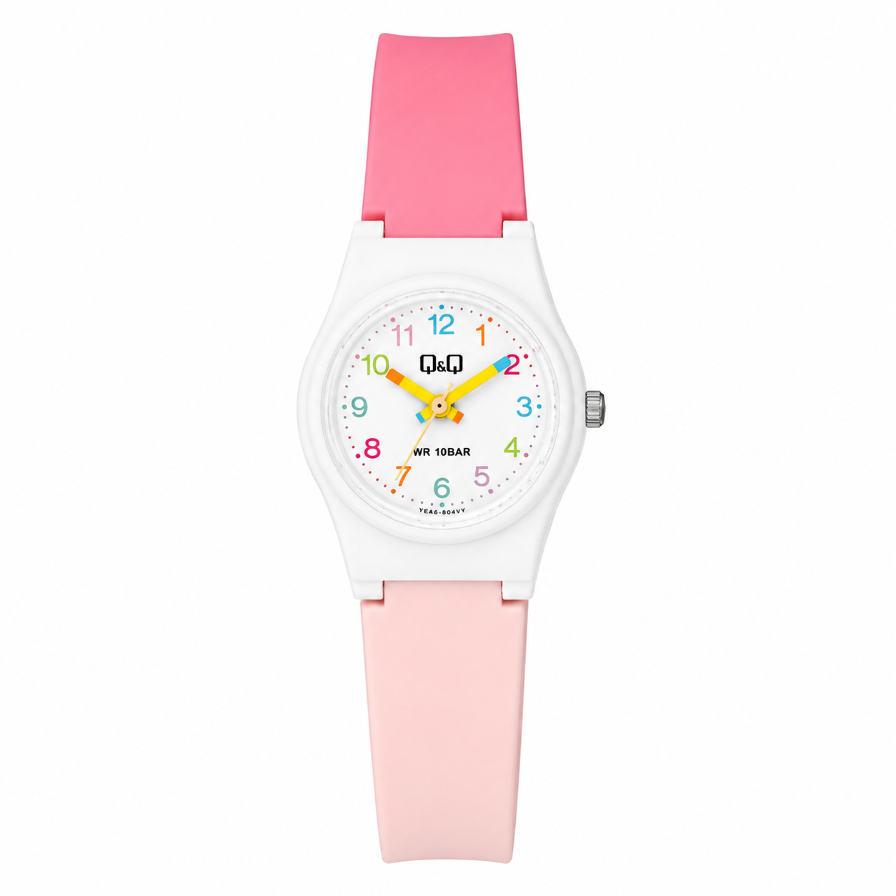 Reloj Q&Q para dama - V28A-005VY - analógico rosado con blanco