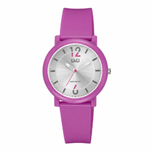 Reloj Q&Q para dama – V36A-001VY – analógico rosado y plateado