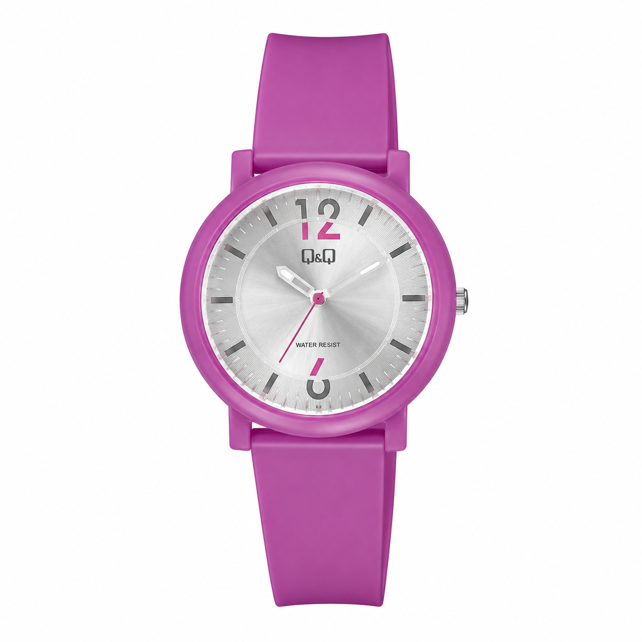 Reloj Q&Q para dama - V36A-001VY - analógico rosado y plateado