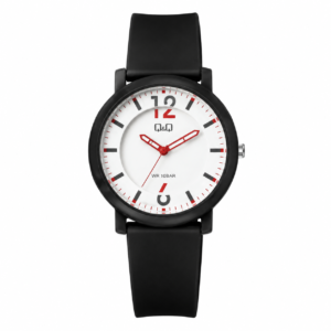 Reloj Q&Q para dama – V36A-005VY – analógico negro y plateado