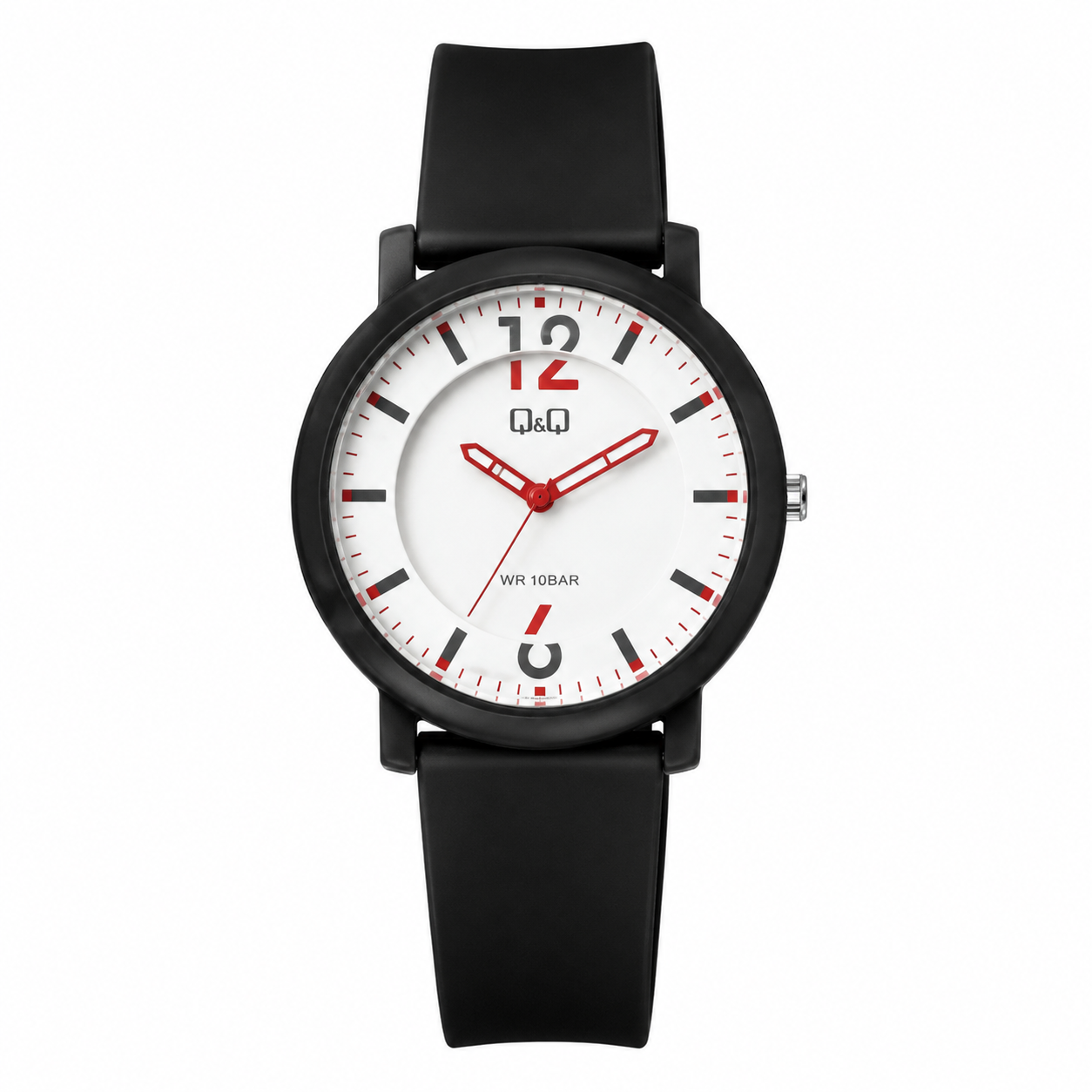Reloj Q&Q para dama - V36A-005VY - analógico negro y plateado