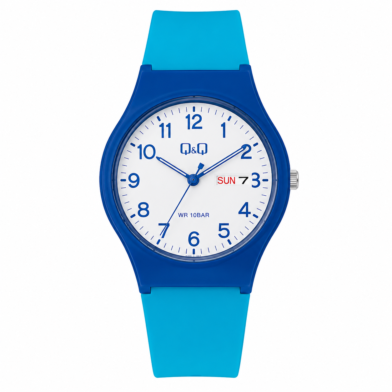 Reloj Q&Q para dama - V39A-002VY - analógico azul con blanco