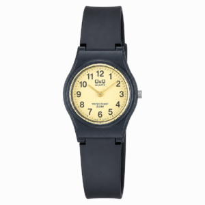 Reloj Q&Q para dama – VP47J008Y – analógico dorado con azul