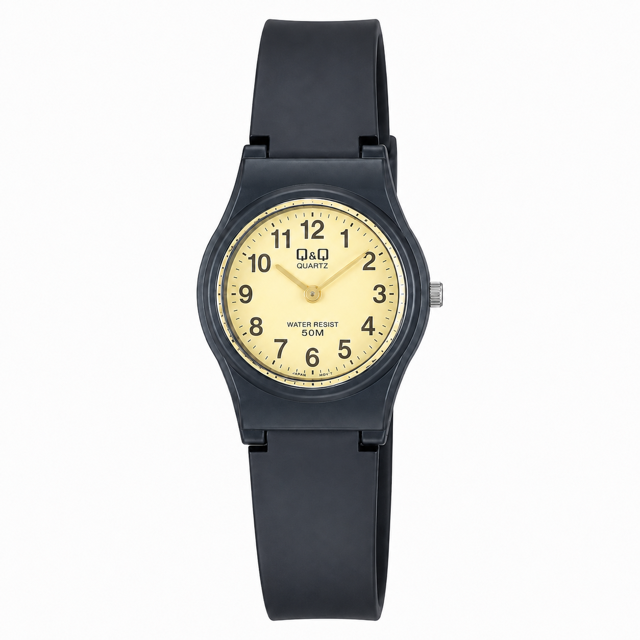 Reloj Q&Q para dama - VP47J008Y - analógico dorado con azul