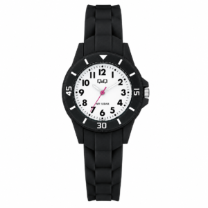 Reloj Q&Q para dama – VS66J001Y – analógico negro y plateado
