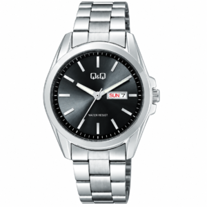 Reloj Q&Q para caballero – A05A-005PY – plateado con esfera verde oscura