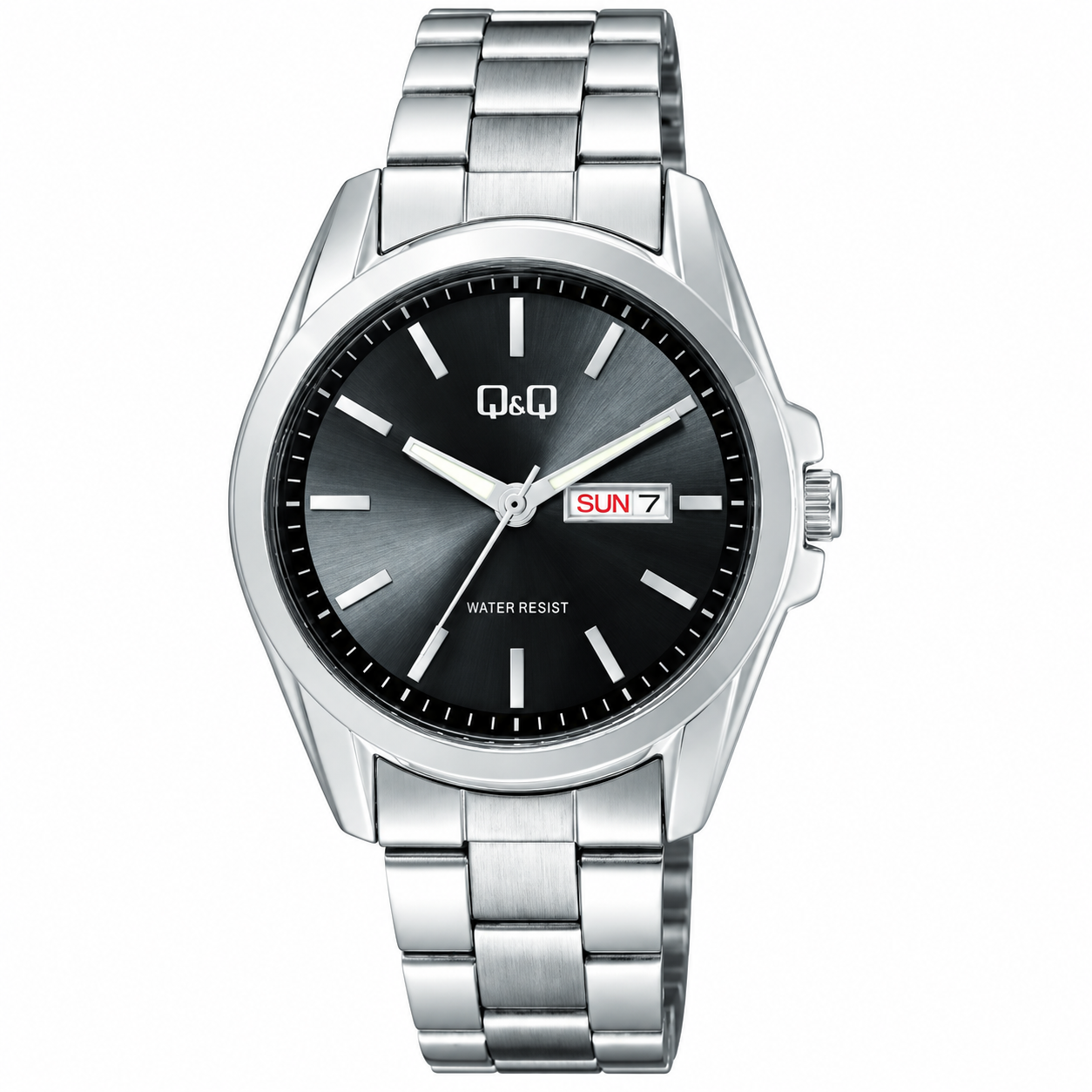 Reloj Q&Q para caballero - A05A-005PY - plateado con esfera verde oscura