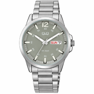 Reloj Q&Q para caballero – A36A-002PY – plateado con esfera gris