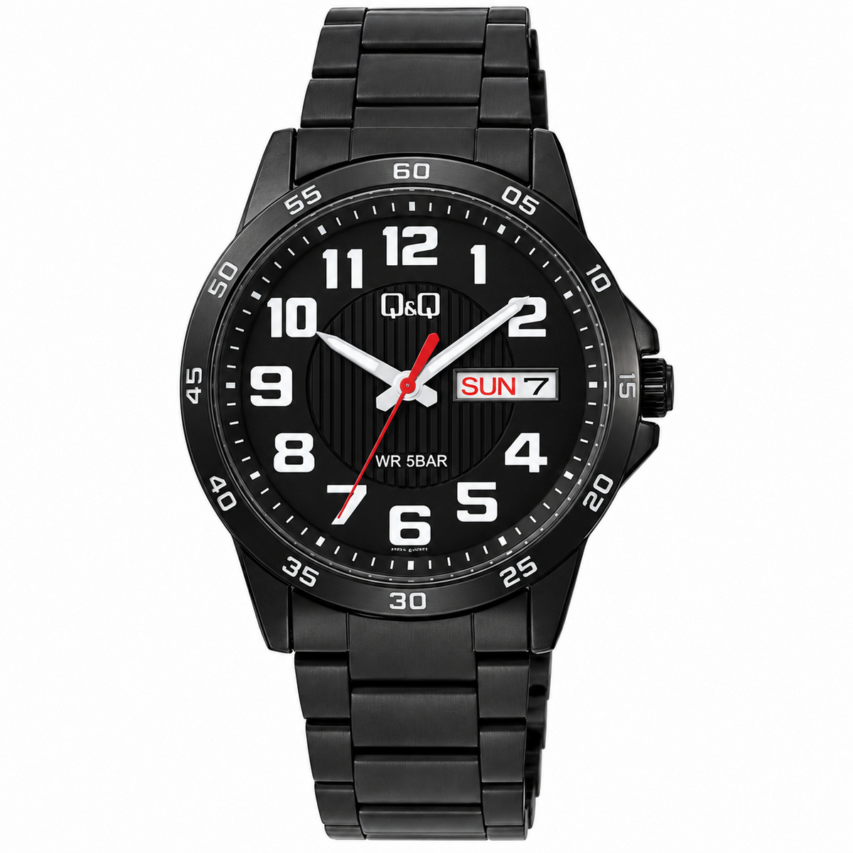 Reloj Q&Q para caballero - A37A-006PY - negro con esfera negra