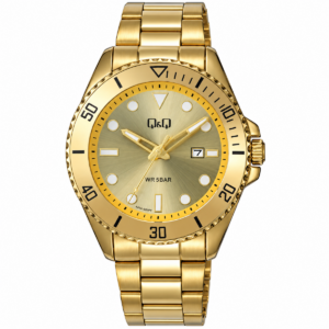 Reloj Q&Q para caballero – A41A-003PY – plateado con esfera negra