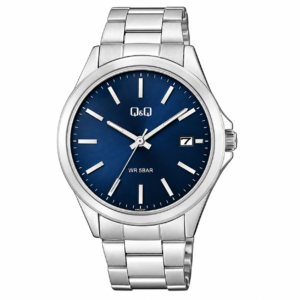 Reloj Q&Q para caballero – A484J212Y – plateado con esfera azul