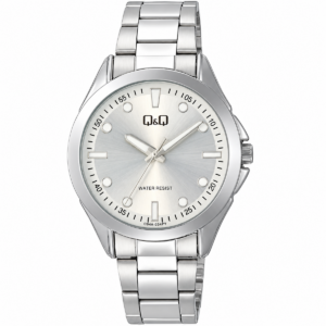Reloj Q&Q para caballero – C04A-034PY – plateado con esfera blanca