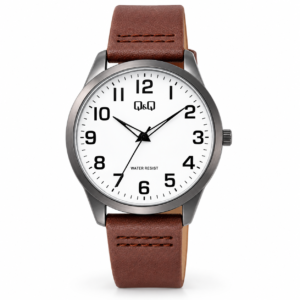 Reloj Q&Q para caballero – C32A-001PY – correa negra y esfera blanca