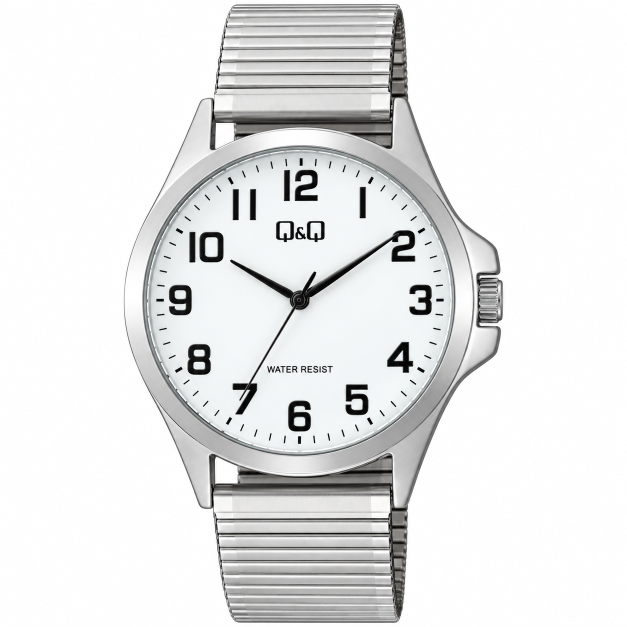 Reloj Q&Q para caballero - C36A-024PY - plateado con esfera blanca