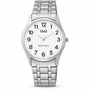 Reloj Q&Q para caballero – C45A-002PY – plateado con esfera blanca