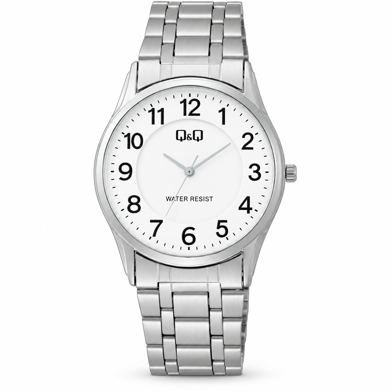 Reloj Q&Q para caballero - C45A-002PY - plateado con esfera blanca