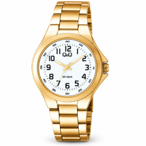 Reloj Q&Q para caballero – C57A-004PY – dorado con esfera blanca