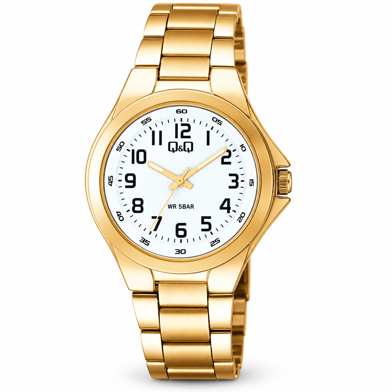 Reloj Q&Q para caballero - C57A-004PY - dorado con esfera blanca