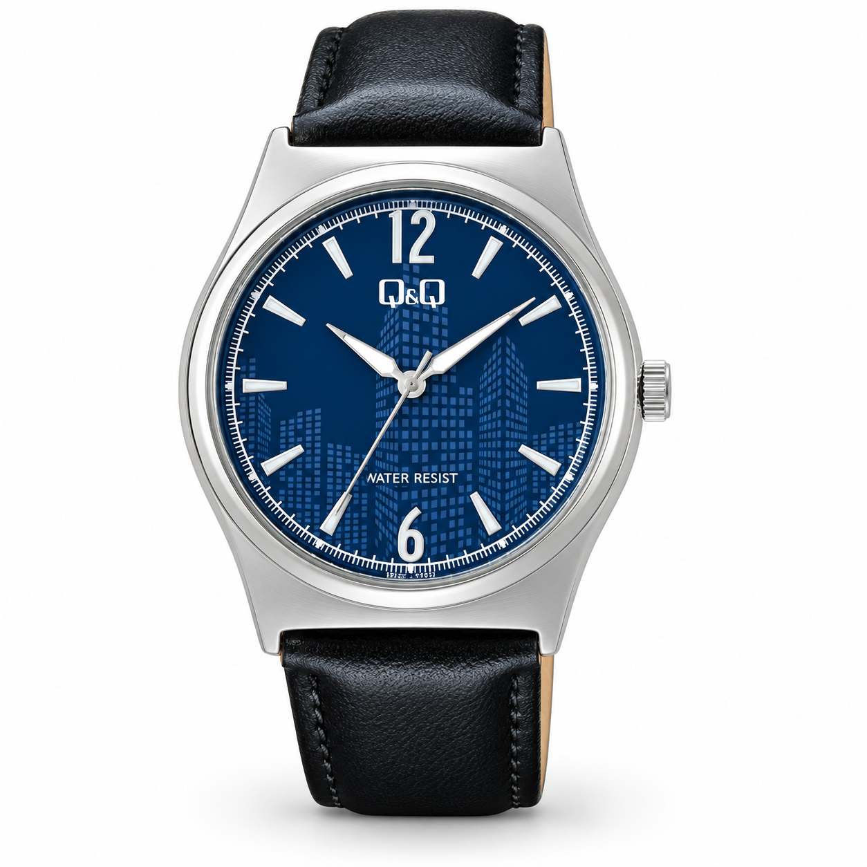 Reloj Q&Q para caballero - C68A-006PY - correa negra y esfera azul