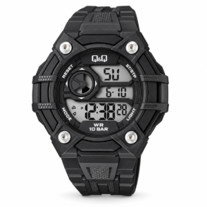 Reloj Q&Q para caballero – G18A-001VY – pantalla digital negra con detalles grises
