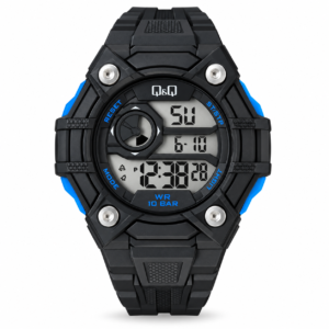 Reloj Q&Q para caballero – G18A-003VY – negro con detalles azules
