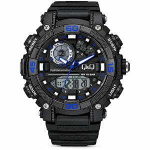Reloj Q&Q para caballero – GW87J012Y – negro con detalles azules