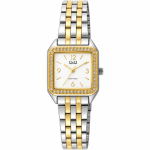 Reloj Q&Q para caballero – Q27C-001PY – dorado con esfera blanca