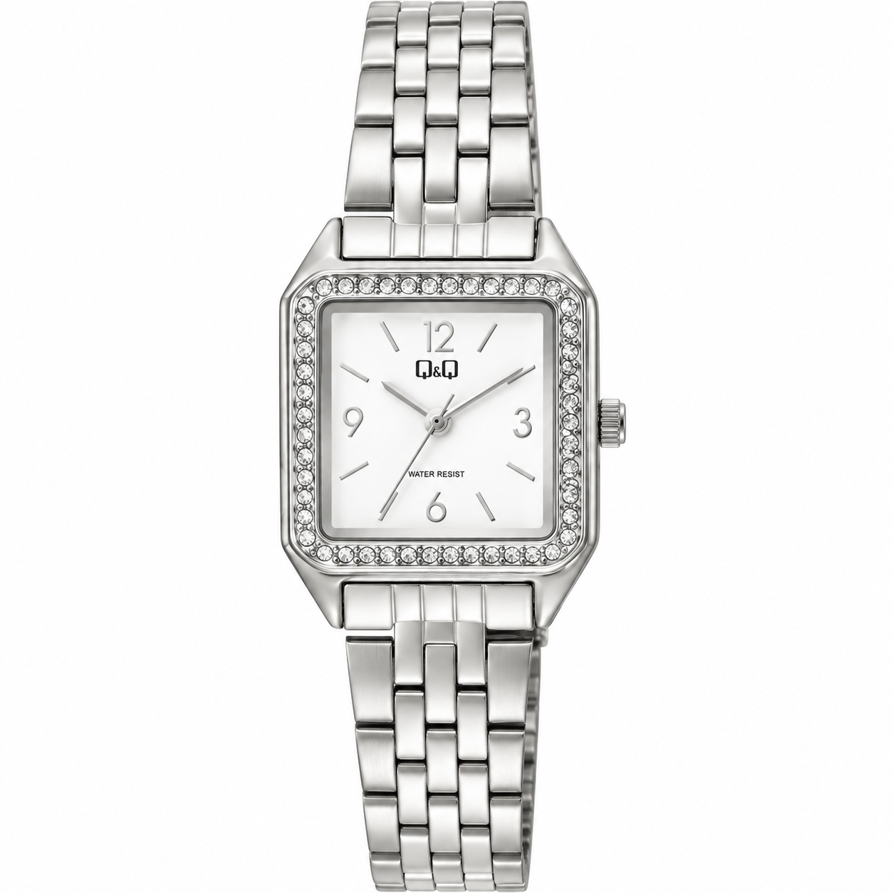 Reloj Q&Q para caballero - Q27C-003PY - plateado con esfera blanca