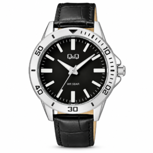 Reloj Q&Q para caballero – Q28B-006PY – correa negra y esfera negra