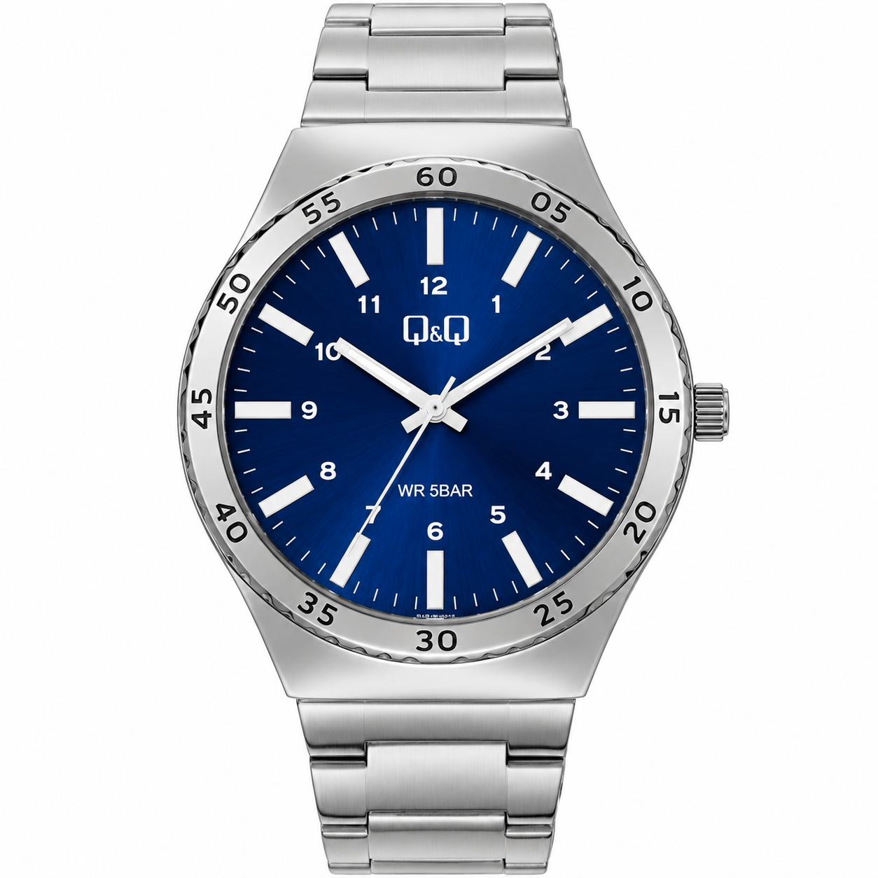 Reloj Q&Q para caballero - Q70B-005PY - plateado con esfera azul