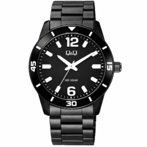Reloj Q&Q para caballero – Q85B-006PY – negro con esfera negra