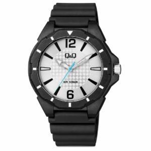 Reloj Q&Q para caballero – V30A-001VY – correa negra y esfera gris