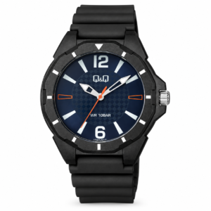 Reloj Q&Q para caballero – V30A-002VY – correa negra y esfera azul