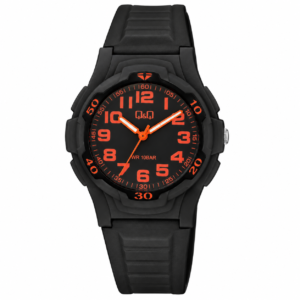 Reloj Q&Q para caballero – V31A-005VY – negro con detalles rojos