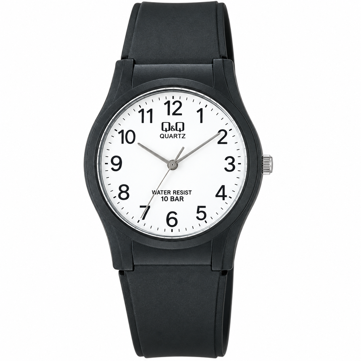 Reloj Q&Q para caballero - VQ02J001Y - correa negra y esfera blanca